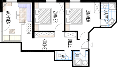 Ferienwohnung 1 Grundriss