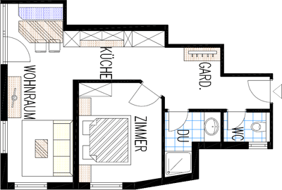 Ferienwohnung 2 Grundriss